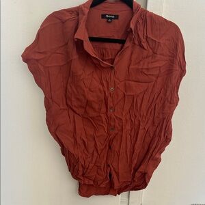 Madewell Rust Button-Up Blouse